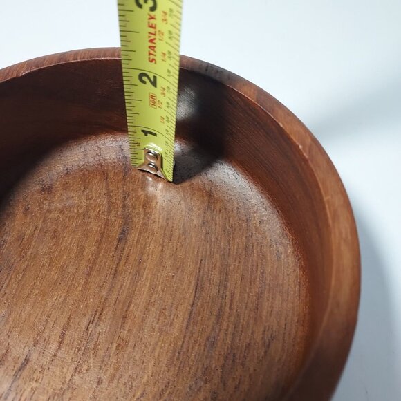 Dolphin Teak Individual Wood Bowl Mid Century Modern Naturalist. - Picture 6 of 8